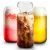 Combler – Juego de 4 vasos de vidrio en forma de lata de 16 onzas, taza de café helado