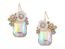 Betsey Johnson Flower Rectangle Stone Drop Earrings