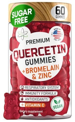 BioVit Gomitas de quercetina de 500 mg – Quercetina con bromelina, zinc y vitamina C
