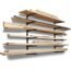 Bora Wood Organizer and Lumber Storage Metal Rack with 6-Level Wall Mount – Indoor and Outdoor Use, In Orange | PBR-001