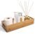 BOZUR Bandeja de baño de bambú, caja de decoración de baño