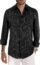 Gemijack Mens Casual Button Down Shirts Long Sleeve Striped Tops Regular-Fit Shirt