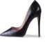 GENSHUO Women Fashion Pointed Toe High Heel Pumps Sexy Slip On Stiletto Party Shoes (All Black, Numeric_9)
