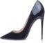 GENSHUO Women Fashion Pointed Toe High Heel Pumps Sexy Slip On Stiletto Party Shoes (All Black, Numeric_9)