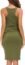 Laughido Sleeveless Bodycon Tank Midi Dress Women's Racerback Ruched Sheath Casual Sundress (Army Green, X-Large)