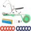 MorTime Plant Tying Machine Tool with 10 Rolls Tapes & Staples, for Plant Branch Flower Vegetable, Vine Tying Machine Tapetool (Green)