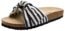 PepStep Slide Sandals for Women or Ladies Dressy Summer Casual, Cute Bow Tie Knot On Top Strap, Comfy Slip On Cork Foot Bed, Flat Low Wedge Platform Slides for Beach or Pool(6.5,Black)
