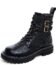 Sttiyaf Women's Fashion Lace Up Leather Ankle Boots