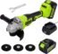 Yougfin Angle Grinder, 20V Power Grinder Tool Cordless, Adjustable 2-Position Handle, Max 9000 RPM Brushless Electric Grinder with Battery & Charger, Safety Guard for Grinding & Cutting