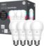 Smart Light Bulbs 4 Pack, Treatlife 2.4GHz Music Sync Color Changing Light Bulb, Works with Alexa Google Home, A19 E26 Dimmable LED Light Bulb 9W 800 Lumen for Party Decoration, Smart Home Lighting