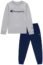Champion Kids Boys Long Sleeve Hooded and Crew Neck Tee Shirt and Fleece Jogger Sweatpant 2 Piece Set Kids Clothes (Scarlet/Granite Heather C, 4)