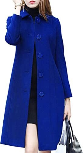 chouyatou – Abrigo largo de lana para mujer de otoño o invierno