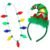 Christmas Headband Elf Hat Christmas Light-up Necklace LED