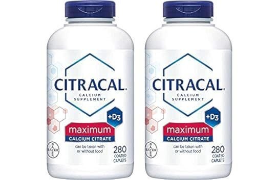Citracal – Citrato de calcio con vitamina D3 – 2 botellas, 280 cápsulas