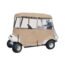 Classic Accessories Fairway Deluxe 4-Sided 4-Person Golf Cart Enclosure, Tan