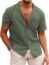 COOFANDY Men's Linen Short Sleeve Shirts Button Down Casual Summer Shirts Front Pocket