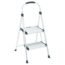 2 Step Ladder, SocTone Folding Step Stool for Adults & Kids, with Handle, Wide Anti-Slip Pedal, Lightweight, Multi-Use for Household and Kitchen, 500lbs Capacity Small Step Stool, White