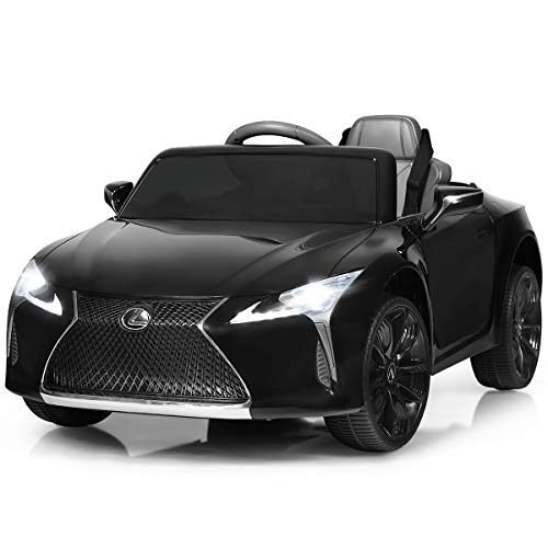 Costzon Vehículo de conducción con licencia Lexus LC500, auto alimentado por batería de 12 V con control remoto