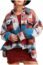SCUSTY Womens Fall Fashion Quarter Zip Aztec Hoodies Long Sleeve Sweatshirt Western Jackets(Red-S)