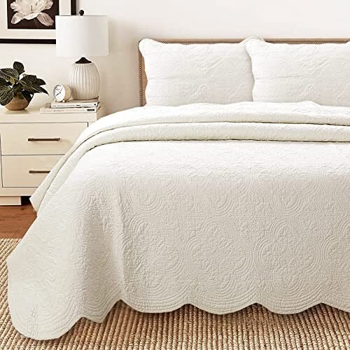 Cozy Line Home Fashions – Juego de colcha de algodón puro