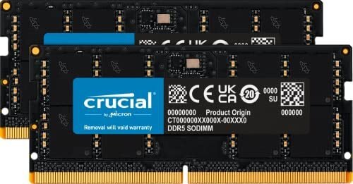 Crucial RAM 64GB Kit (2x32GB) DDR5 4800MHz CL40 Memoria para portátil