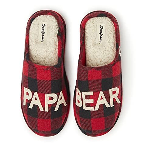 Dearfoams Papa Bear Pantuflas para hombre