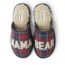 Dearfoams Women's Mama Bear Slipper, Red/Blue Plaid, Large