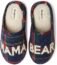 Dearfoams Women's Mama Bear Slipper, Red/Blue Plaid, Large