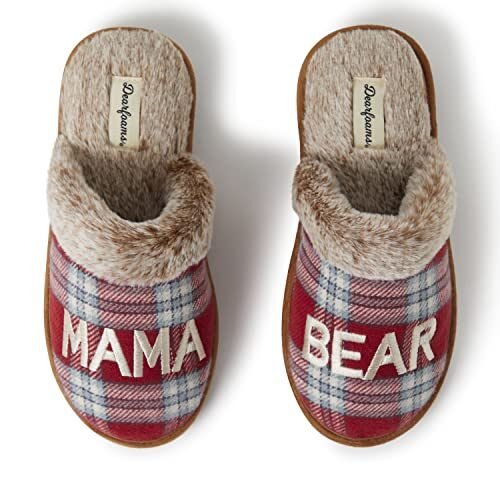 Dearfoams Mama Bear Pantuflas para mujer