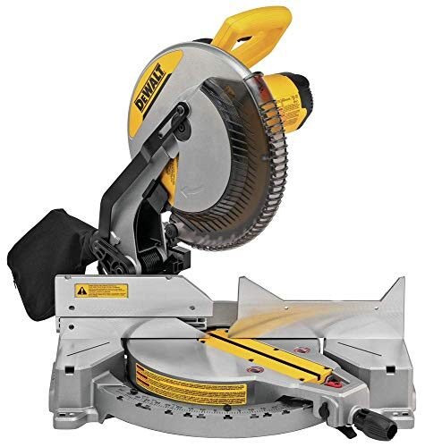 DEWALT – Sierra de inglete de 12 pulgadas, 15 A, bisel único, compuesta (DWS715