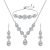 DHQH Juego de collar y aretes de lágrima de circonita cúbica