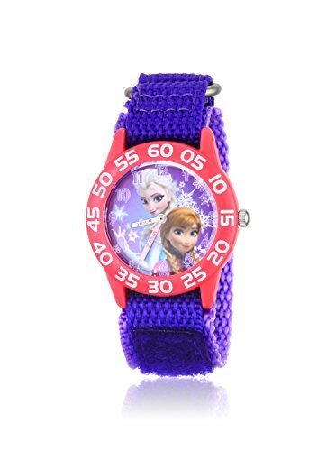 Disney Frozen Kids’ Plastic Time Teacher reloj analógico de cuarzo con correa de nailon
