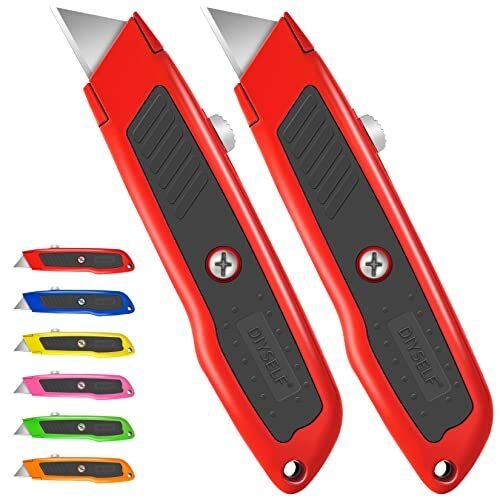 DIYSELF Paquete de 2 cortadores retráctiles, herramienta de abridor de cajas