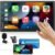Radio estéreo de coche doble DIN control de voz Apple Carplay y Android Auto