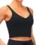 Dragon Fit Women’s Longline Sports Bra Wirefree Padded Medium Support Yoga Bras Gym Running Workout Tank Tops Black