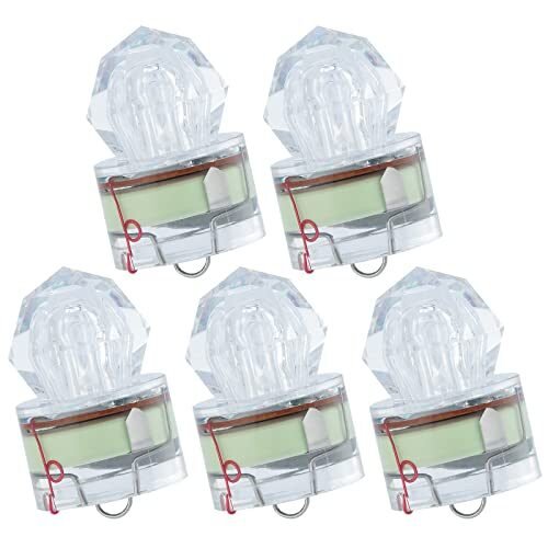 Dr.Fish Paquete de 5 luces LED de caída profunda con luces de pesca