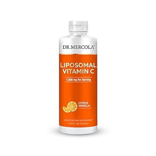 Dr. Mercola Vitamina C liposomal, 1000 mg por porción, suplemento dietético líquido