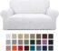 Easy-Going Stretch Sofa Slipcover 1-Piece Sofa Cover Furniture Protector Couch Soft with Elastic Bottom for Kids, Polyester Spandex Jacquard Fabric Small Checks (Sofa, Dark Gray)