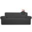 Easy-Going Stretch Sofa Slipcover 1-Piece Sofa Cover Furniture Protector Couch Soft with Elastic Bottom for Kids, Polyester Spandex Jacquard Fabric Small Checks (Sofa, Dark Gray)