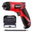 Cordless Electric Screwdriver, LAZYBOI Rechargeable 3.7V Power Screwdriver Kit 26pcs, All-in-One Design with Screen, 6 Torque Setting, USB-C Charging, Work Light, Storage Bag, Tool Gifts for Men