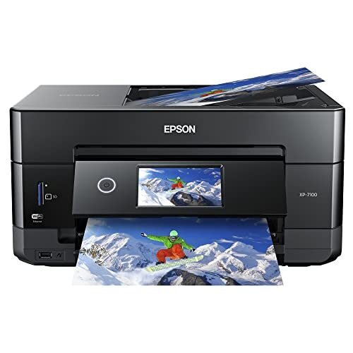 Epson XP-7100 Expression Impresora de fotos a color Premium inalámbrica, negro