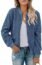 Eurivicy Womens Fleece Fuzzy Jacket Long Sleeve Faux Sherpa Casual Zip Up Bomber Coat with Pocket