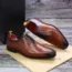 Men's Dress Shoes Whole Cut Oxford Shoes Classic Formal Leather Shoes for Men Brown