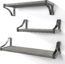 Floating Shelves Wall Mounted, COORACK 2 Pack Metal Black Wall Shelves Bathroom Shelf with Towel Bar, Modern Wall Organizer Decorative Storage Shelves for Kitchen Bedroom Living Room