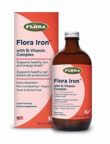 Flora – Hierro con complejo de vitamina B, ayuda a mantener niveles saludables de hierro