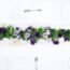 Floweroyal 2 Pack Artificial Flower Garlands 15.8FT Fake Rose Vines Silk Flowers Hanging Rose Ivy for Wedding Arch Party Home Garden Wall Decor (Purple)