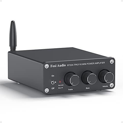 Fosi Audio BT20A Bluetooth 5.0 Audio estéreo 2 canales amplificador receptor mini Hi-Fi
