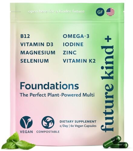 Future Kind Multivitamínico de bases sin carragenina: multivitaminas veganas para mujeres y hombres