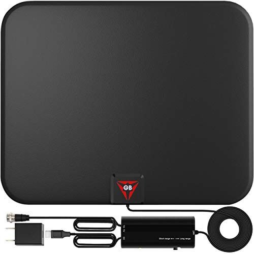 Gesobyte Antena de TV digital amplificada HD de largo alcance de 250 millas