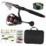 Ghosthorn Fishing Rod and Reel Combo, Telescopic Fishing Pole for Men Collapsible Portable Fishing Kit Compact Travel Fishing Pole with Carrier Bag Freshwater Saltwater Fishing Gifts for Dad 7ft